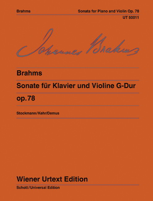 Brahms: Sonata G Major for Violin Opus 78 published by Wiener Urtext